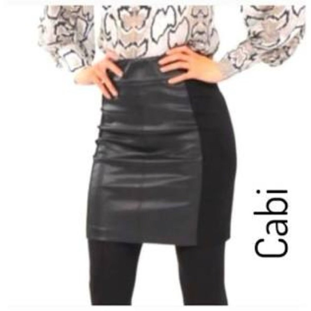 Cabi Miranda Leather Skirt